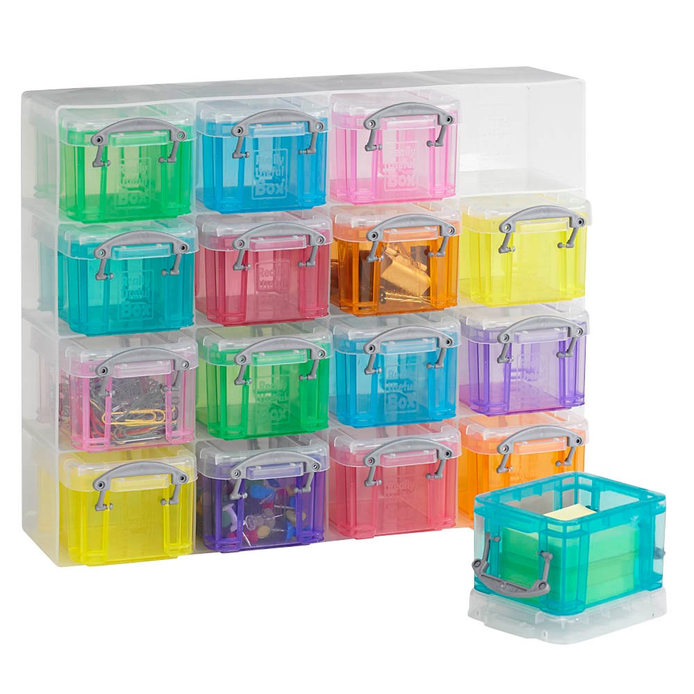 Really Useful Box Aufbewahrungsbox 0,14l transp./bunt