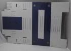 Archivboxen weiß/ blau 8cm breit - 10er Pack